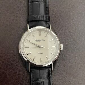 Black Leather Strap Watch